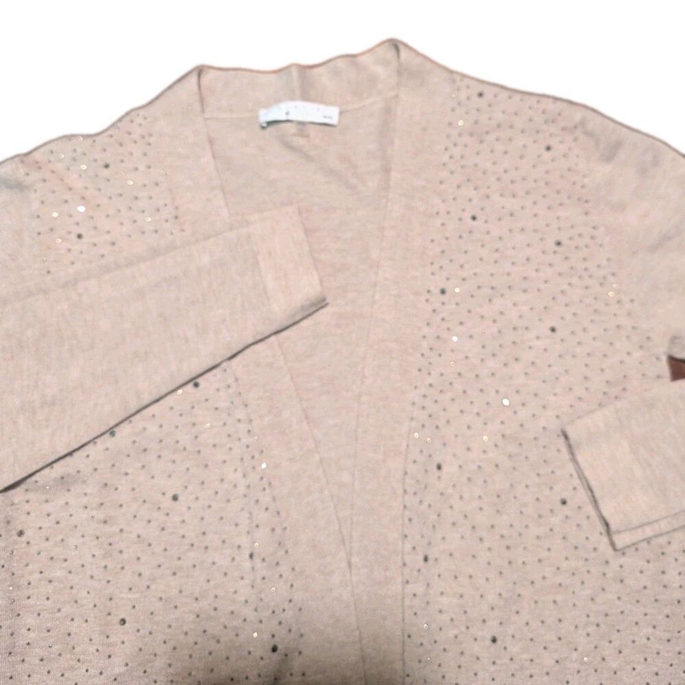 Womens‎ Liquid By Sioni Cardigan Studded Medium Petite Sweater